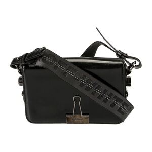 Off-White Black Mirror Binder Clip Bag